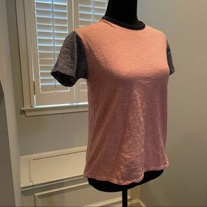 J Crew Red, White Blue Short Sleeve Stripped T Shirt